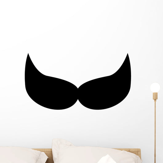 Fluffed Butch Silly Mustache Wall Decal