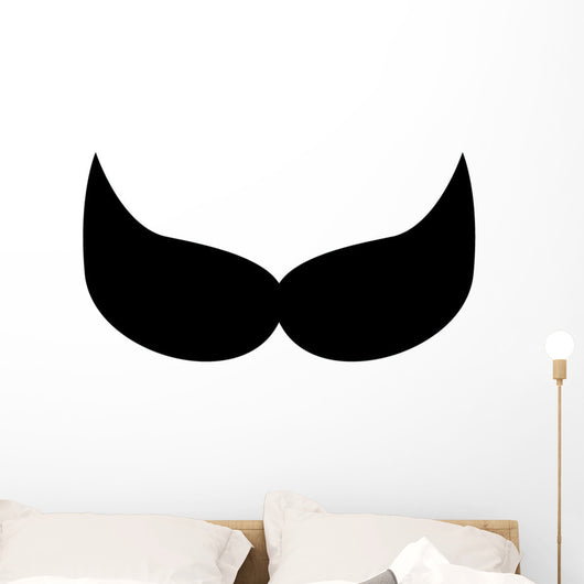 Fluffed Butch Silly Mustache Wall Decal