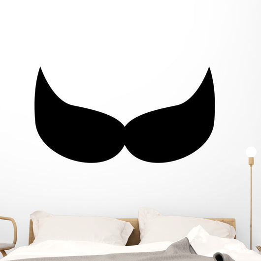 Fluffed Butch Silly Mustache Wall Decal