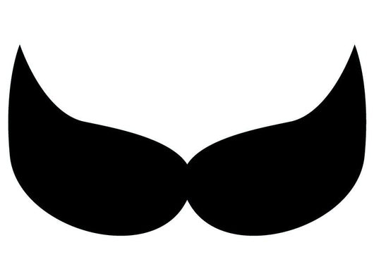 Fluffed Butch Silly Mustache Wall Decal