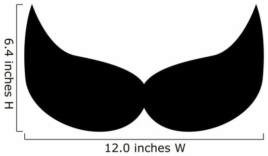Fluffed Butch Silly Mustache Wall Decal
