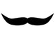 Slight Turn Silly Mustache Wall Decal