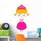 Pretty Blond Princess with Wall Decal