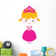 Pretty Blond Princess with Wall Decal