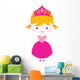 Pretty Blond Princess with Wall Decal