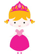 Pretty Blond Princess with Wall Decal