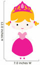 Pretty Blond Princess with Wall Decal