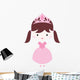 Pretty Pink Brunette Princess Wall Decal