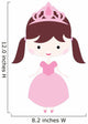 Pretty Pink Brunette Princess Wall Decal