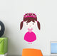 Pretty Brunette Princess with Wall Decal