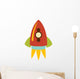 Cute Little Cartoon Rocket Wall Decal
