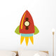 Cute Little Cartoon Rocket Wall Decal