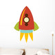 Cute Little Cartoon Rocket Wall Decal