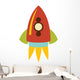 Cute Little Cartoon Rocket Wall Decal