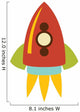 Cute Little Cartoon Rocket Wall Decal