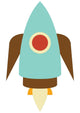 Cute Little Rocket Wall Decal