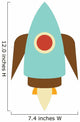 Cute Little Rocket Wall Decal