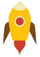Cute Little Rocket Wall Decal
