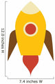 Cute Little Rocket Wall Decal