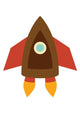 Cute Little Rocket Wall Decal