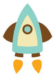 Cute Little Rocket Wall Decal