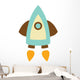 Cute Little Rocket Wall Decal
