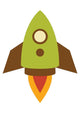 Cute Little Rocket Wall Decal
