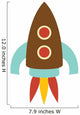 Cute Little Rocket Wall Decal