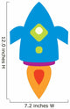 Cute Little Rocket Wall Decal