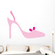 Pink Princess Slipper Wall Decal