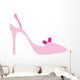 Pink Princess Slipper Wall Decal