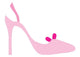 Pink Princess Slipper Wall Decal