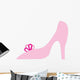 Pink Princess Slipper With Bow Wall Decal