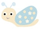 Cute Cartoon Snail with Wall Decal