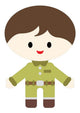 Cute Little Soldier Boy Wall Decal