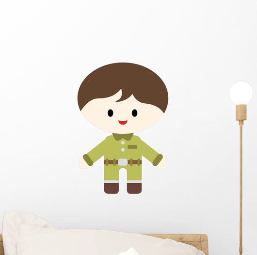 Cute Little Soldier Boy Wall Decal