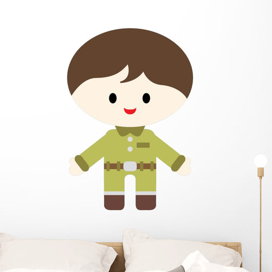 Cute Little Soldier Boy Wall Decal