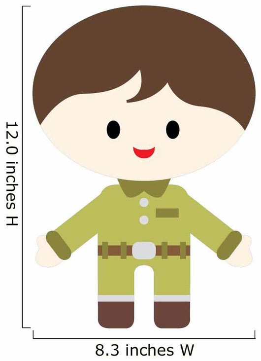 Cute Little Soldier Boy Wall Decal