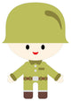 Cute Little Soldier Boy Wall Decal
