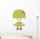 Cute Little Soldier Boy Wall Decal