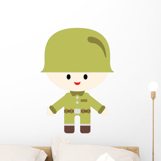 Cute Little Soldier Boy Wall Decal