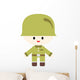 Cute Little Soldier Boy Wall Decal