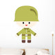 Cute Little Soldier Boy Wall Decal