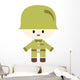 Cute Little Soldier Boy Wall Decal