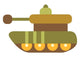 Cute Cartoon Military Tank Wall Decal