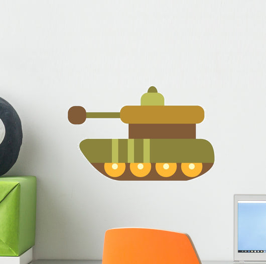 Cute Cartoon Military Tank Wall Decal