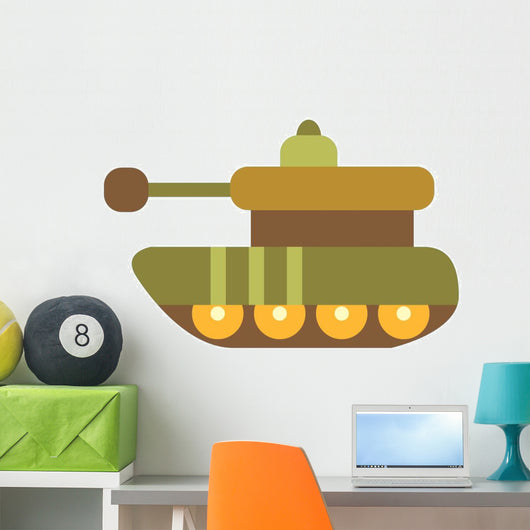 Cute Cartoon Military Tank Wall Decal