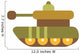 Cute Cartoon Military Tank Wall Decal