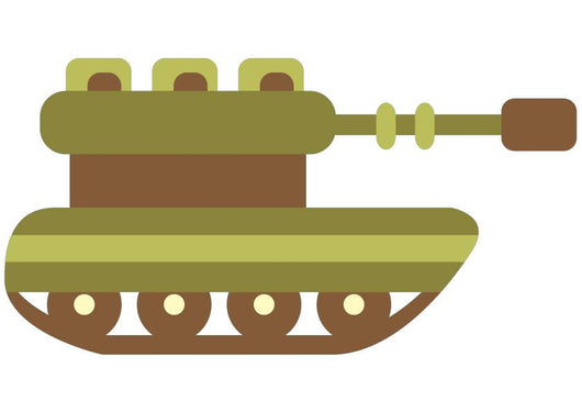 Cute Cartoon Military Tank Wall Decal