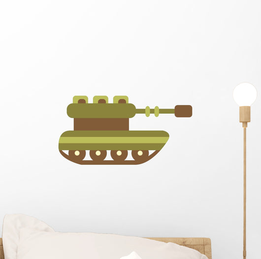 Cute Cartoon Military Tank Wall Decal